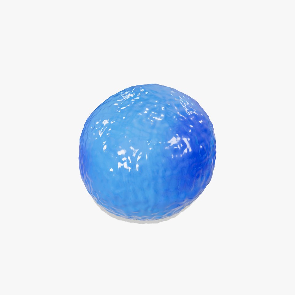 Blue Textured Sphere model pack